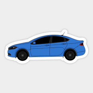 Dodge Dart Laser Blue Sticker Sticker